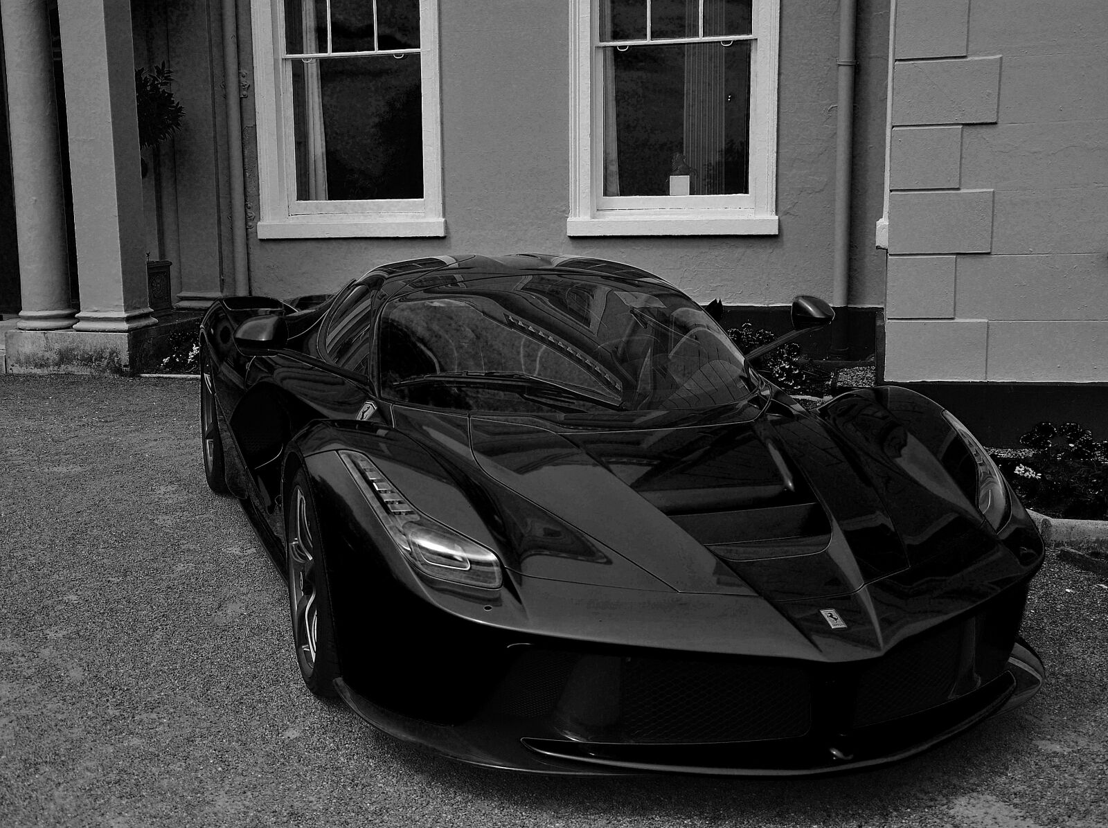 Nikon D3000 sample photo. Supercar, black and white photography
