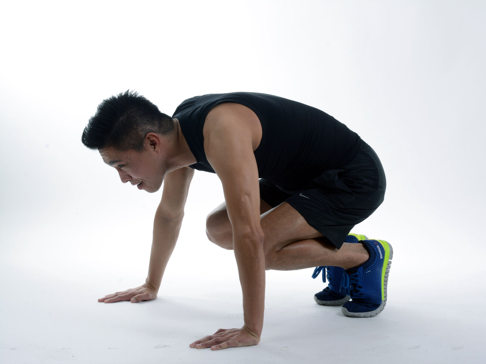 Nikon D7100 sample photo. Body, burpee, coach, exercise photography