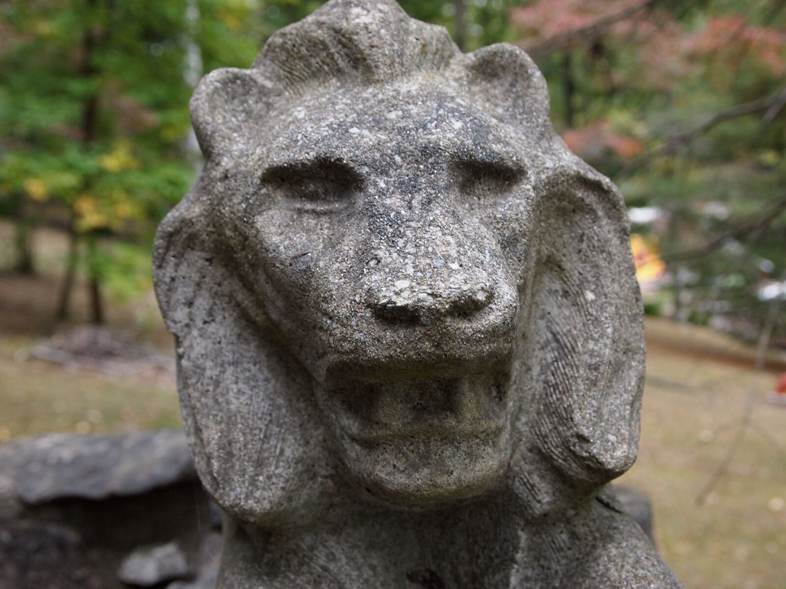 Olympus PEN E-PL1 sample photo. Lion, stone, symbol photography