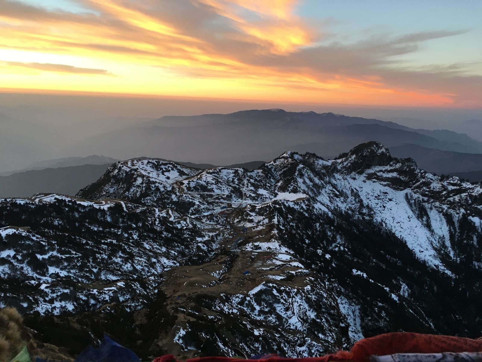 Apple iPhone 6s sample photo. Sunrise, mountain, snow photography