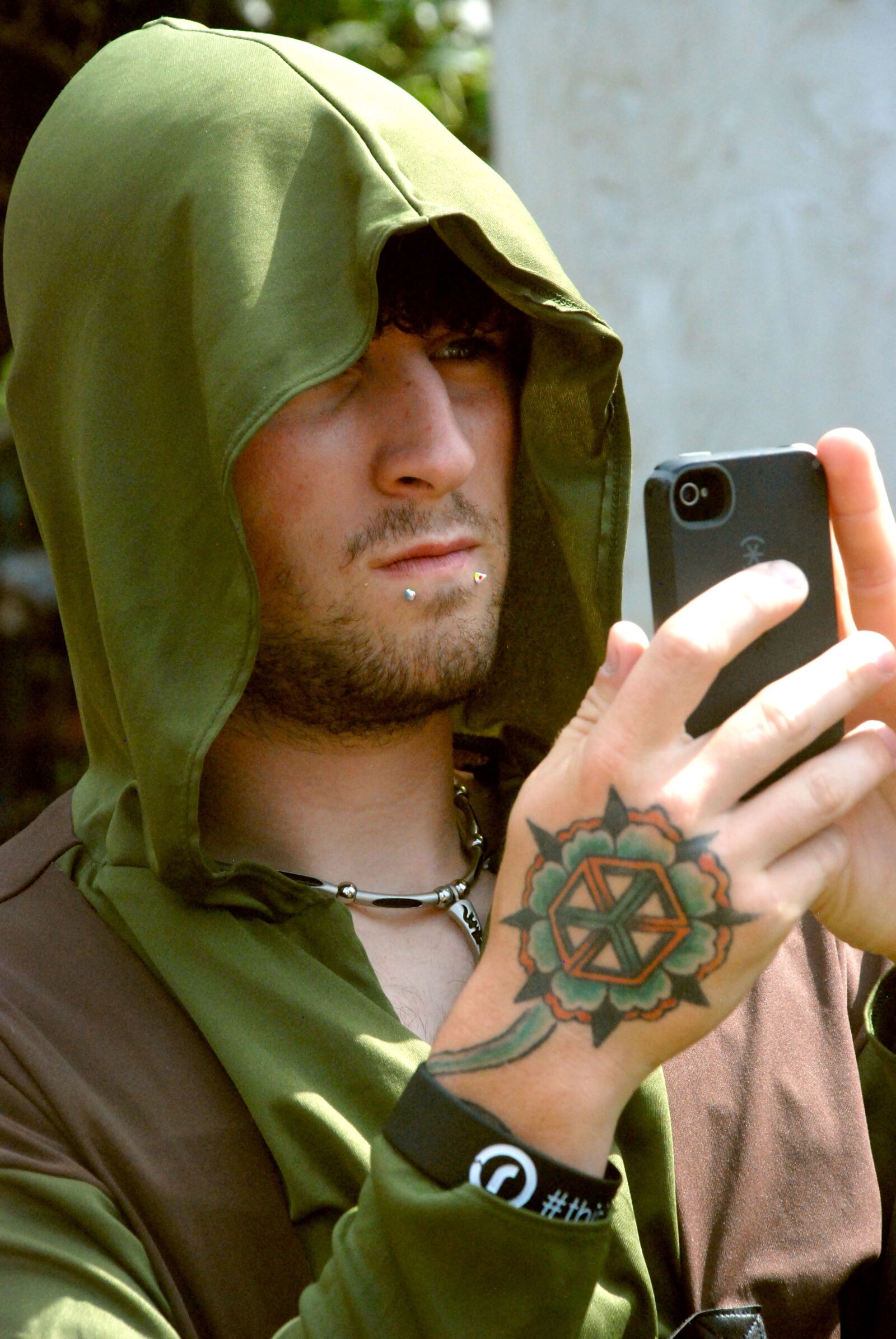 Nikon D80 sample photo. Man, hood, hooded photography