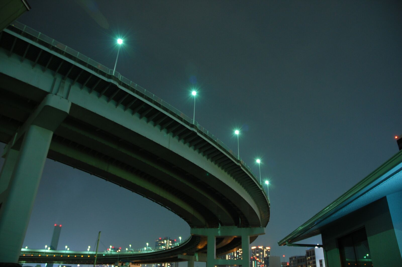 Nikon D40 sample photo. Loop bridge, night view photography