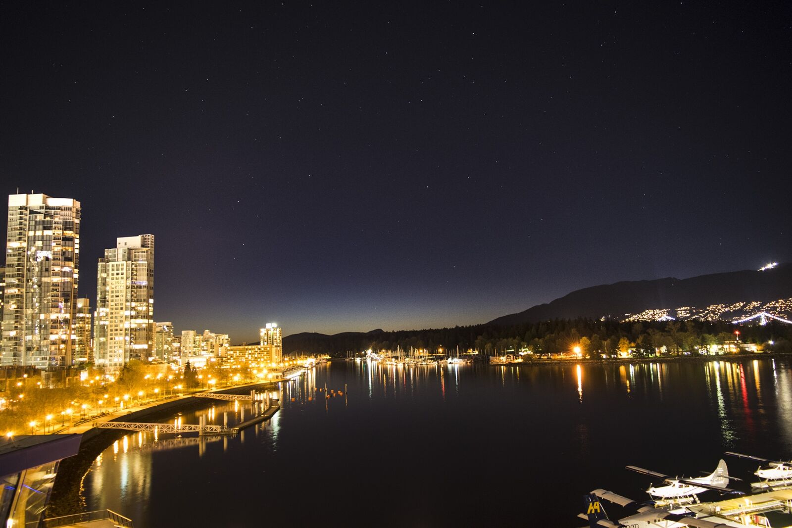 Nikon D5300 sample photo. Vancouver, night, skyline photography