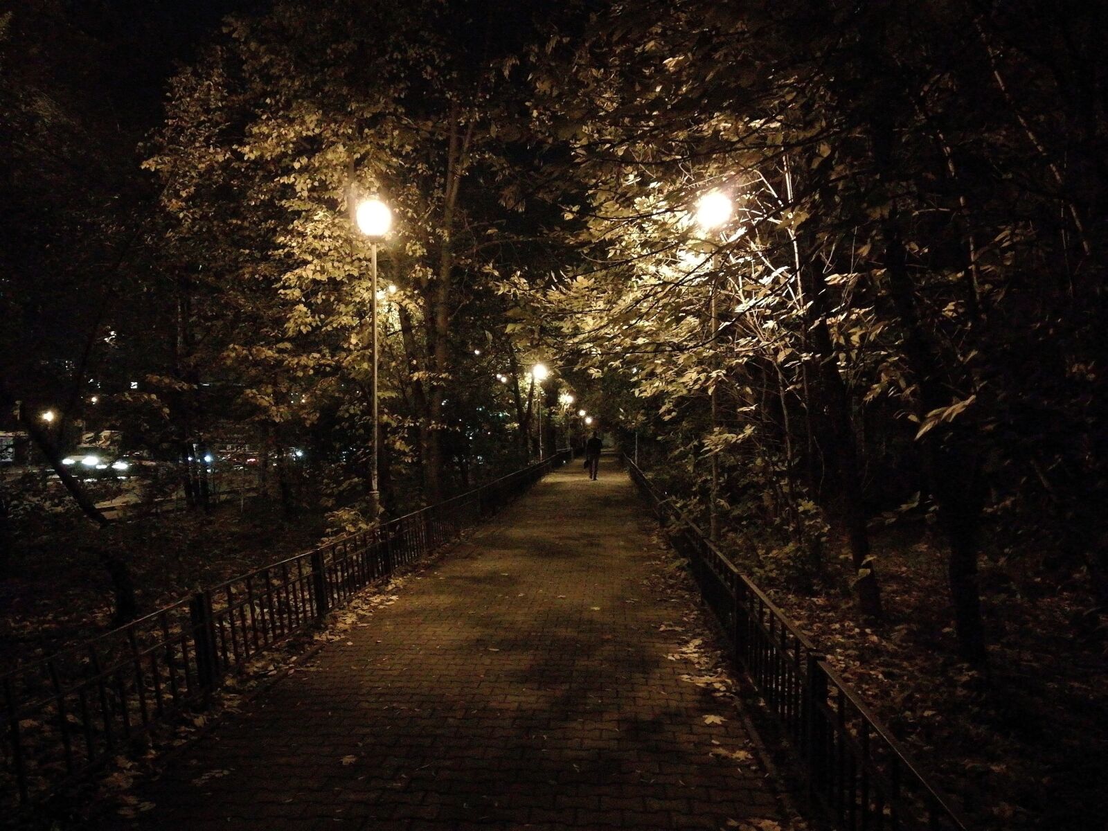 HUAWEI FIG-LX1 sample photo. Night, lantern, alley photography