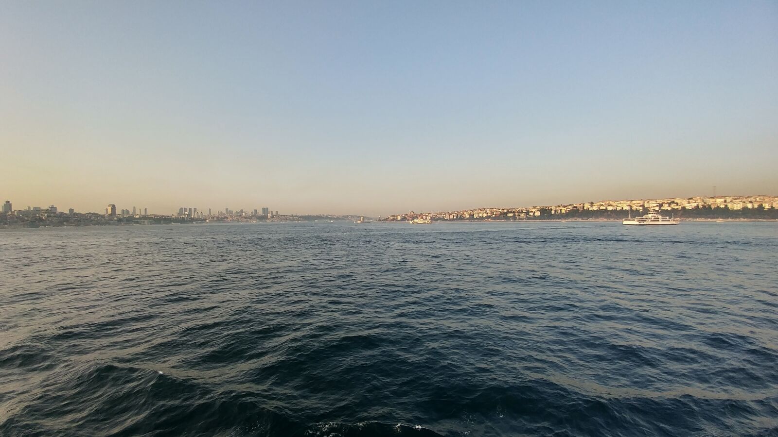 LG G5 sample photo. Sea, sunset, town, istanbul photography