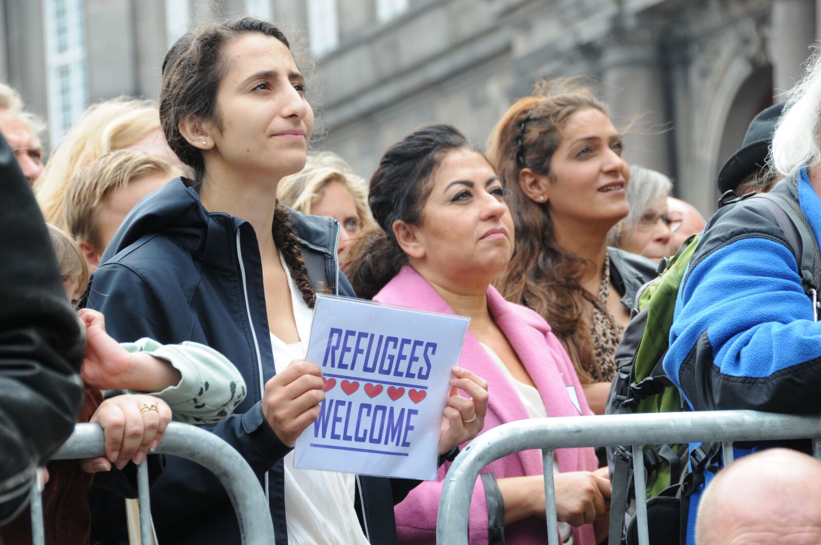 Nikon D300 sample photo. Refugees welcome, demonstration, copenhagen photography