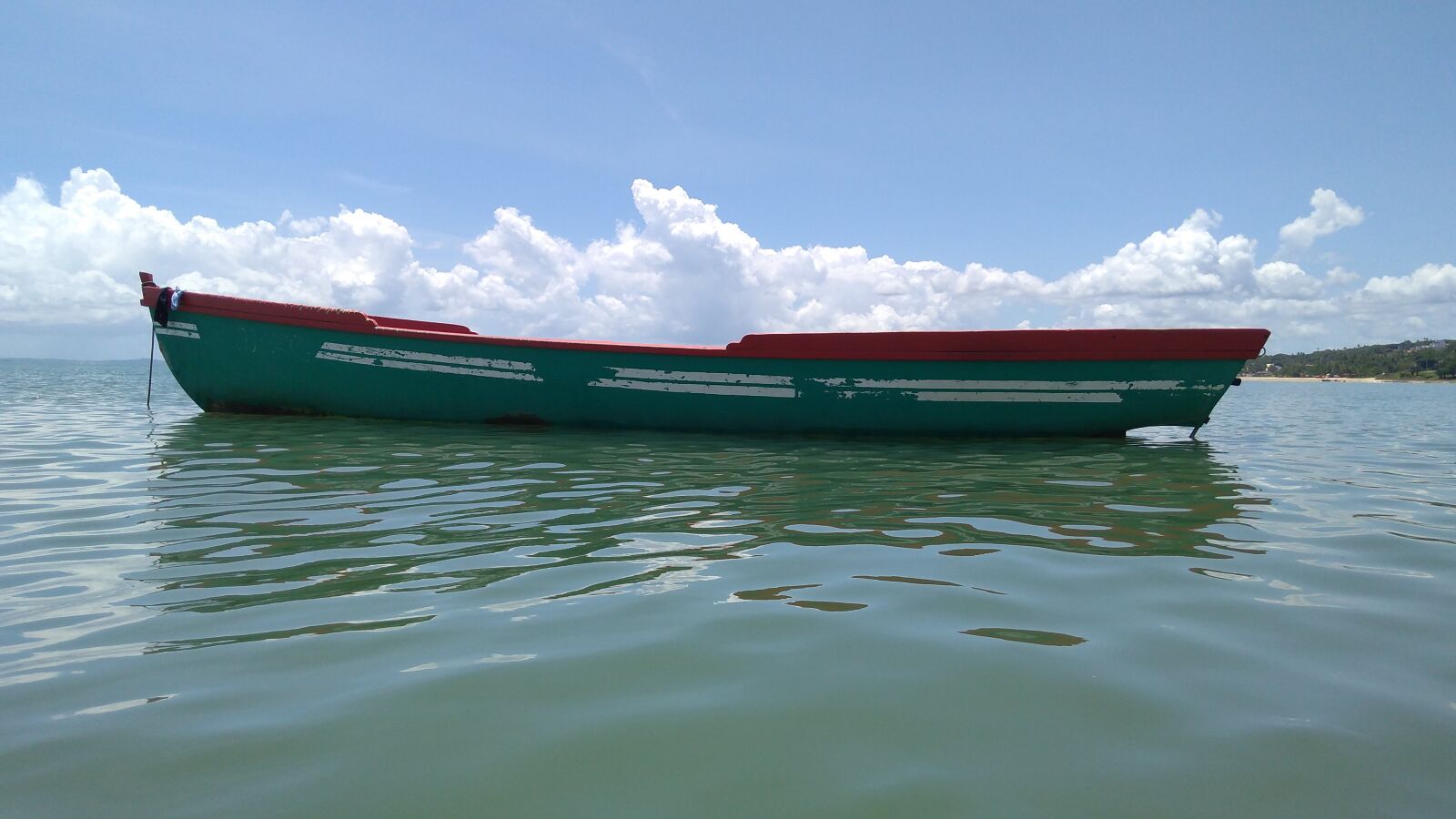 Motorola Moto G (5S) Plus sample photo. Boat, ocean, clouds photography
