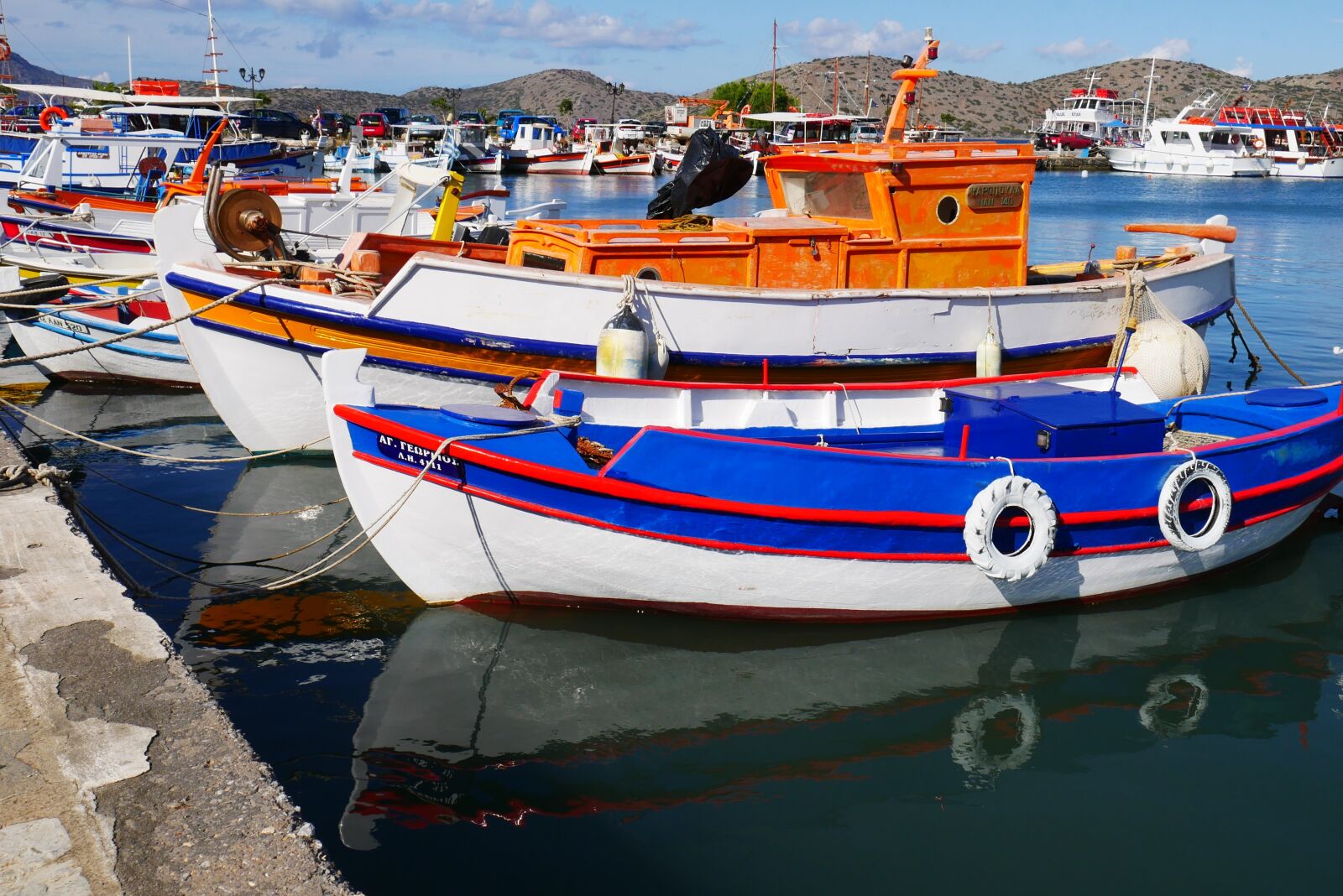 Panasonic Lumix DMC-G7 sample photo. Greece, greek port, fishing photography