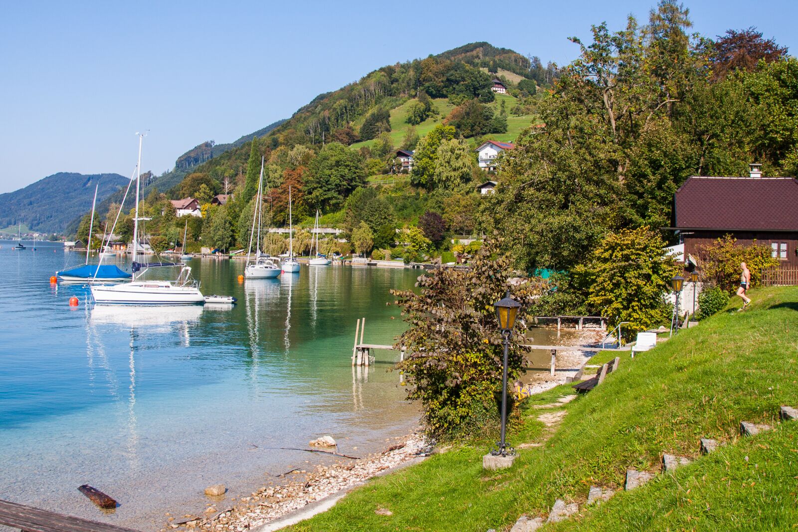 Canon EOS 50D + Canon EF 24-105mm F4L IS USM sample photo. Steinbach, attersee, bergsee photography