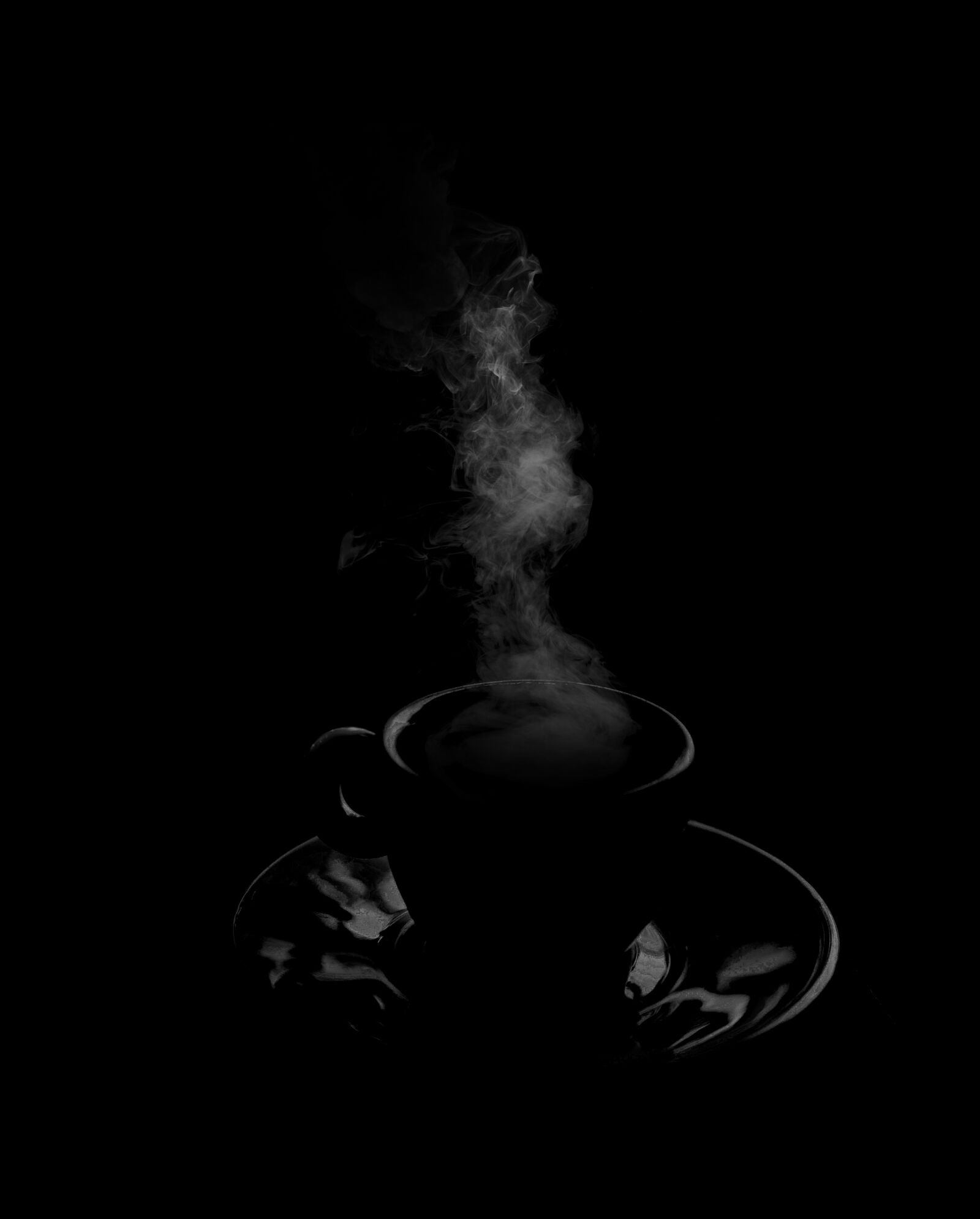 Sony a7R II sample photo. Smoke, black, cup of photography