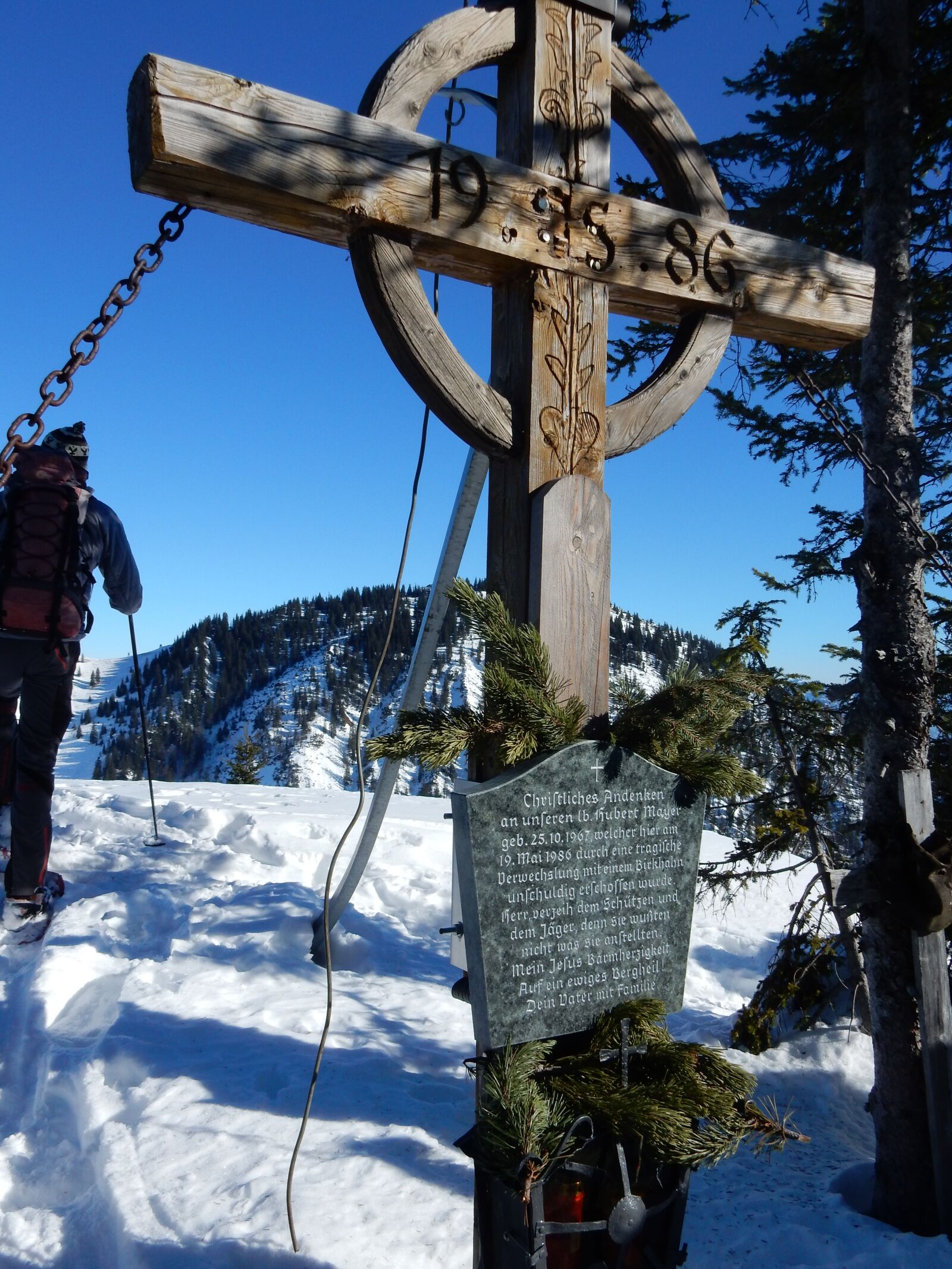 Nikon Coolpix S9900 sample photo. Summit cross, memorial stone photography
