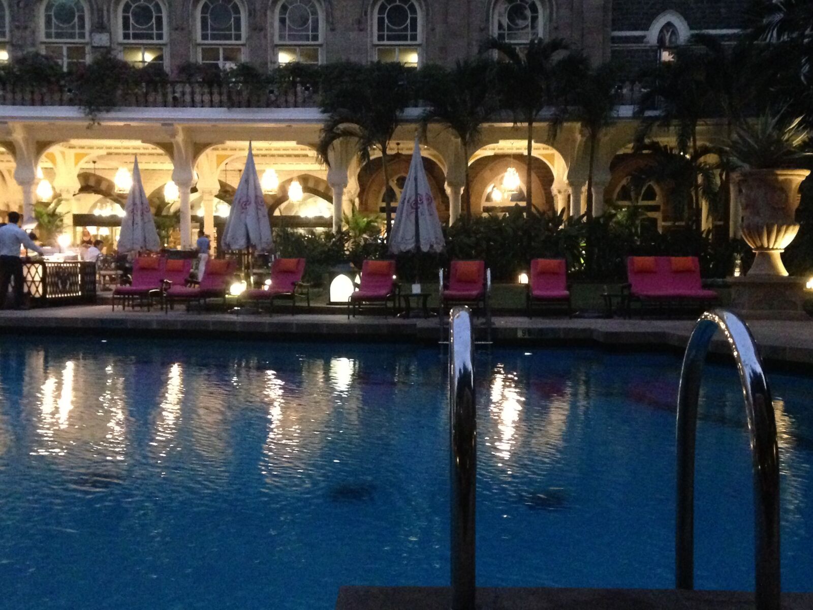iPhone 5 back camera 4.12mm f/2.4 sample photo. Taj hotel, hotel swimming photography