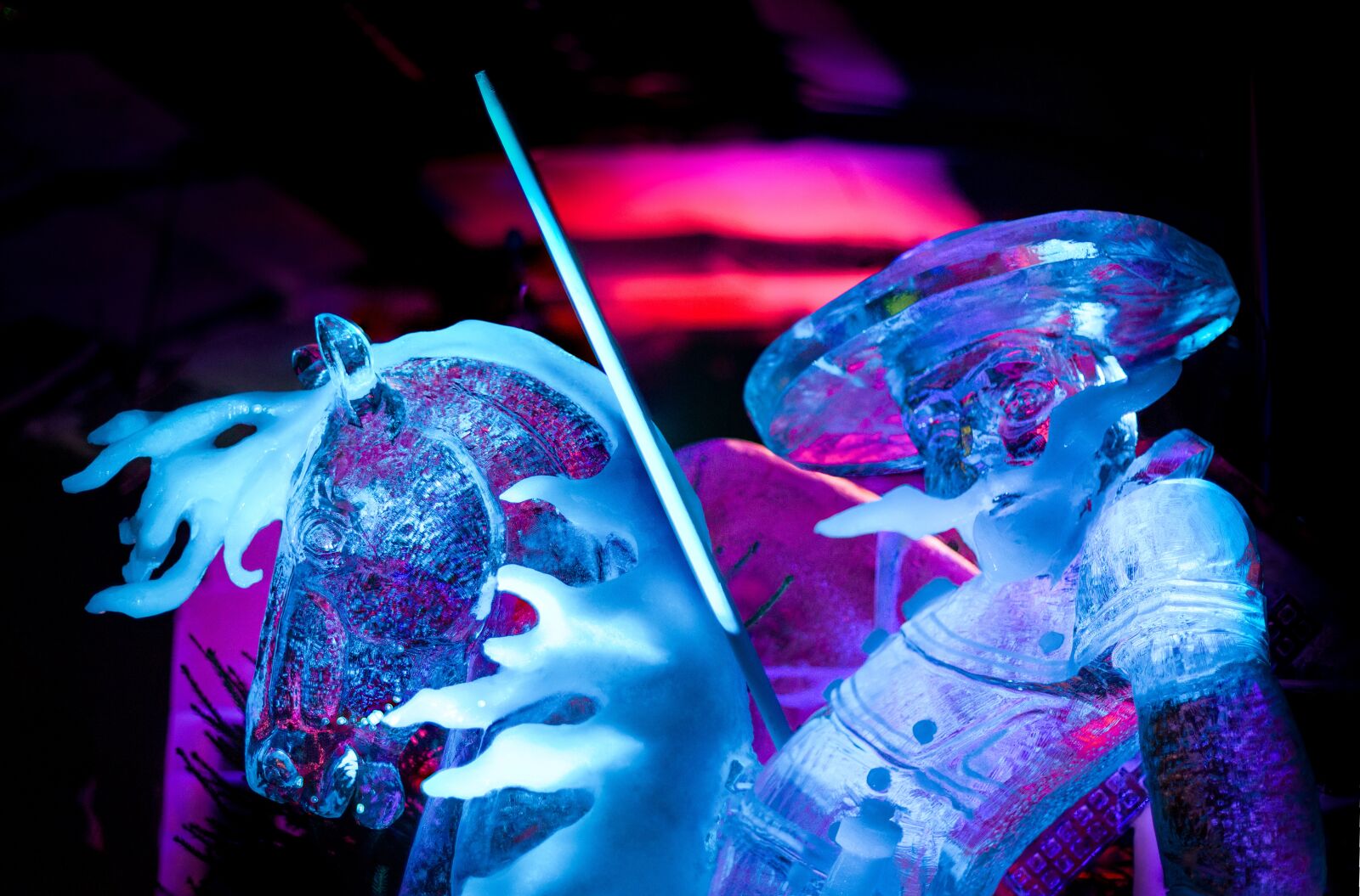Nikon D610 sample photo. Ice, sculpture, pink photography