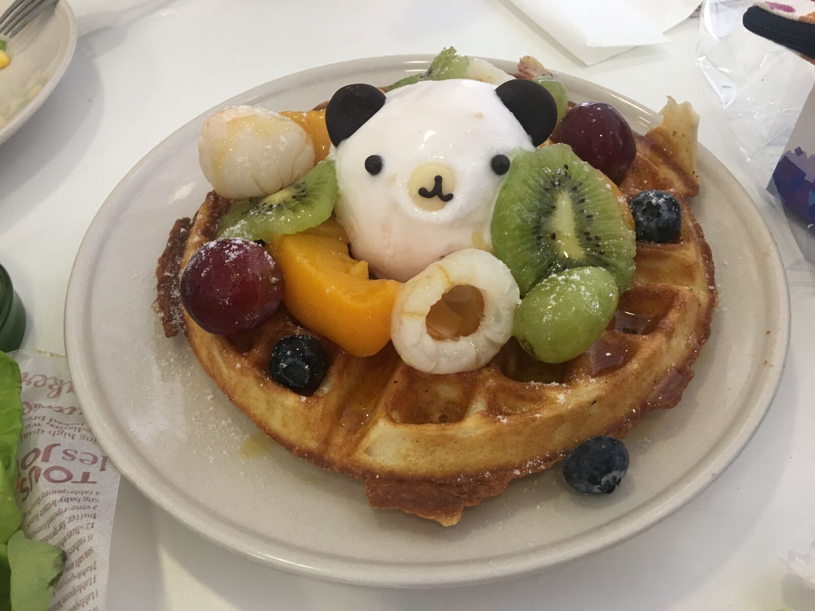 iPhone 6s Plus back camera 4.15mm f/2.2 sample photo. Waffle, ice-cream, dessert photography