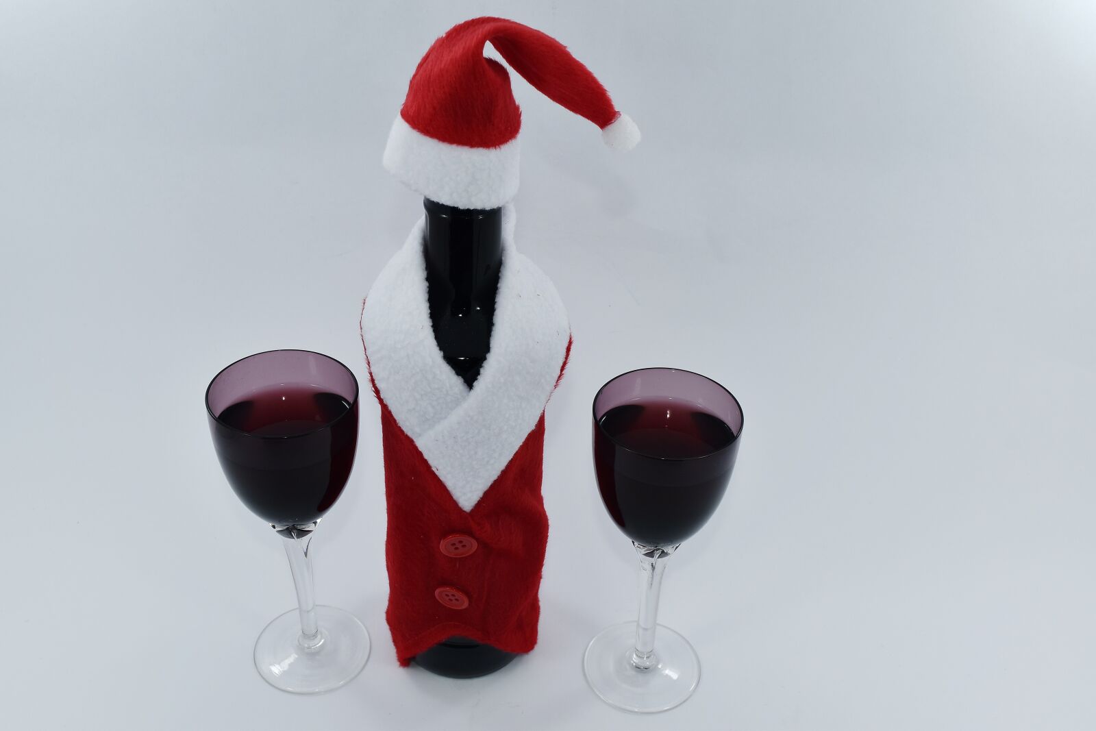 Nikon D5500 sample photo. Christmas, glasses, red wine photography