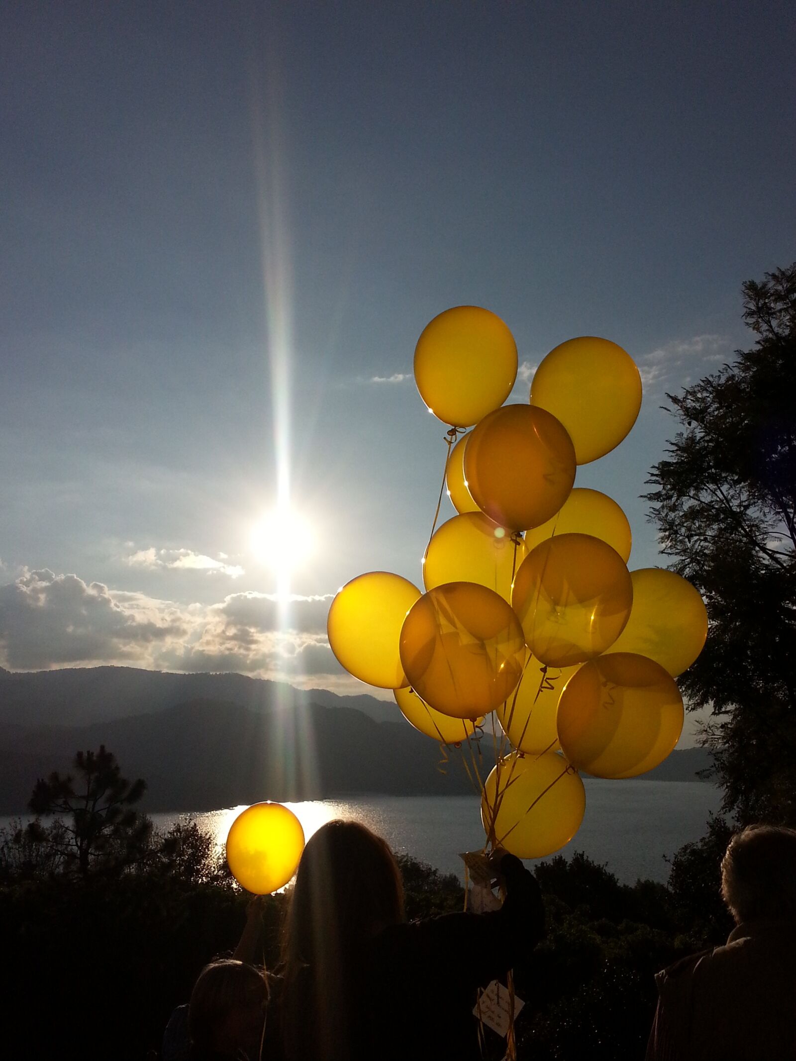Samsung Galaxy Note2 sample photo. Yellow, balloon, sun photography