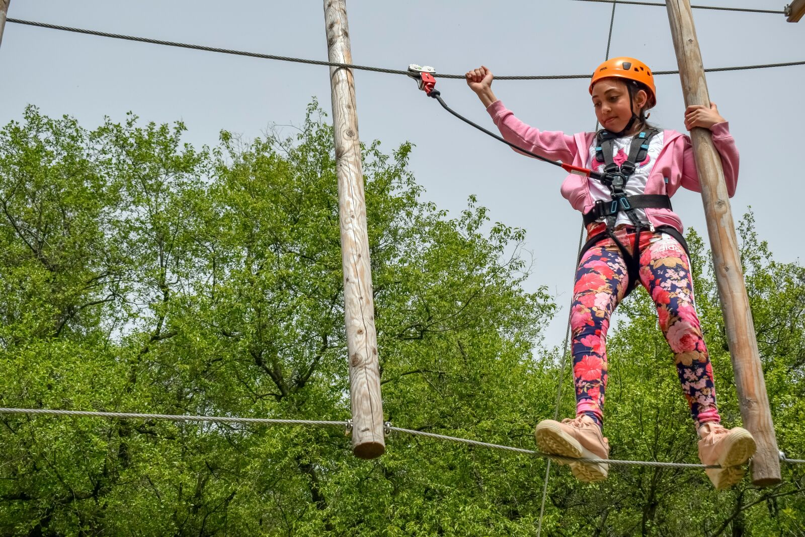Nikon D3300 sample photo. Adventure park, ropes, girl photography