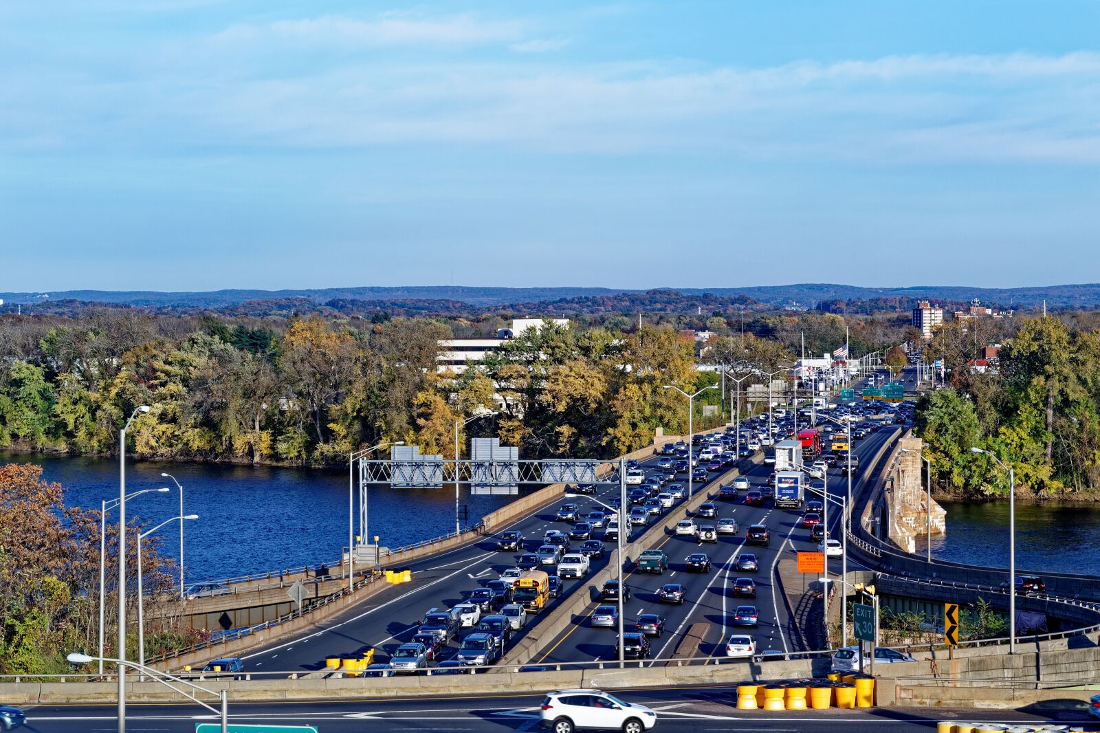 Canon EF 50mm F1.8 STM sample photo. Highway, bridge, river photography