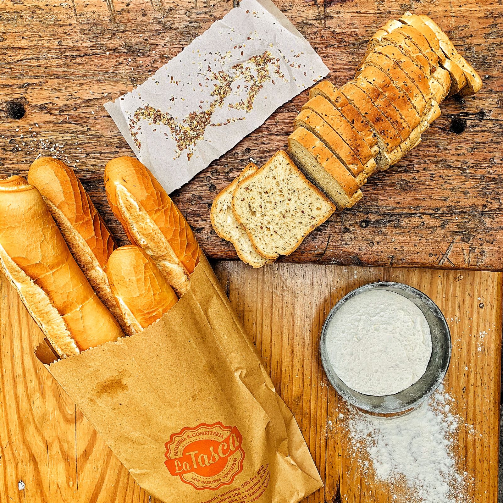 Apple iPhone XR sample photo. Bread, flour, food photography