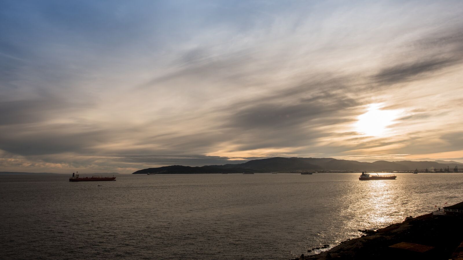 Nikon D750 sample photo. Sunset, gibraltar, algeciras photography