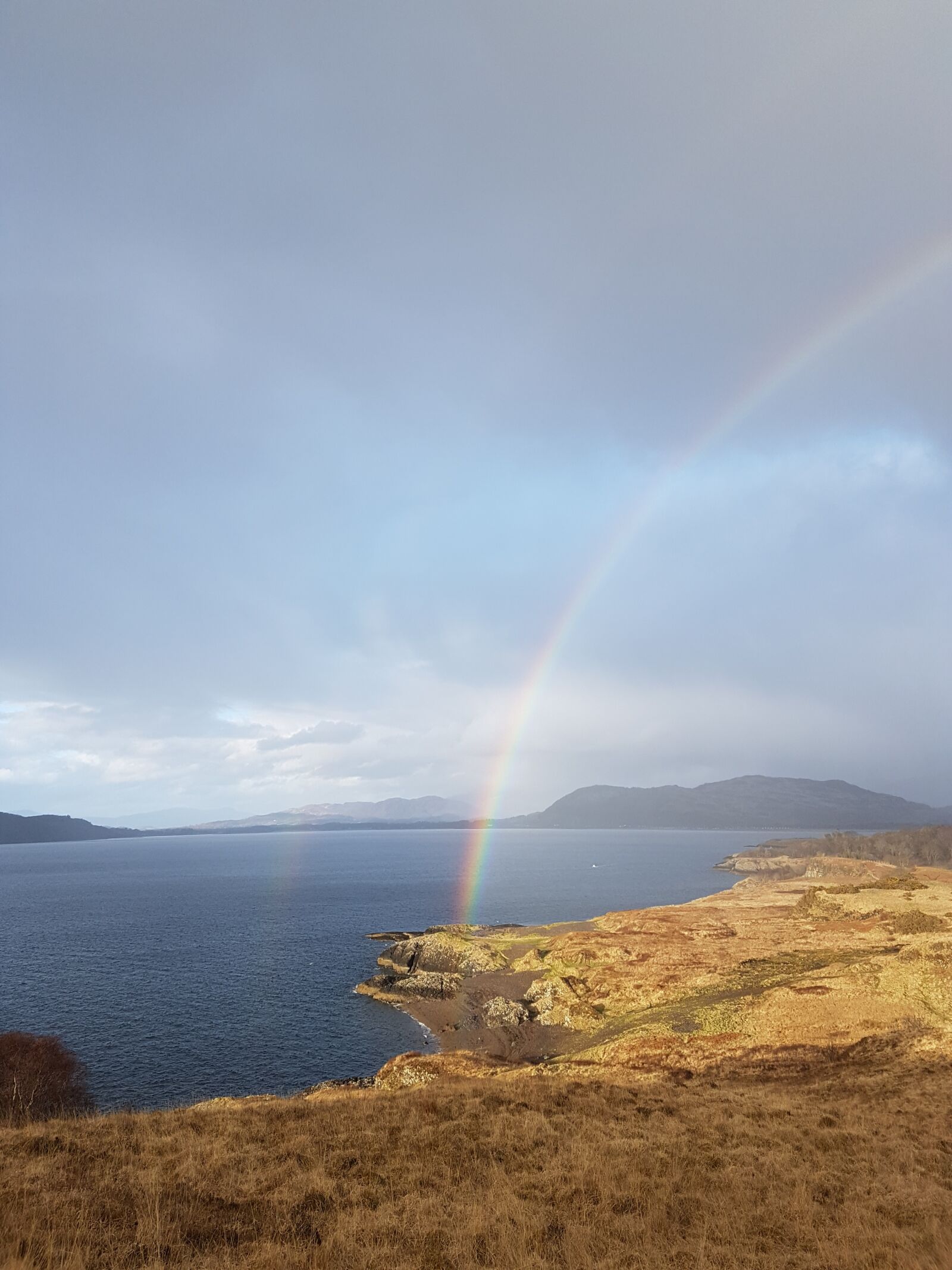 Samsung Galaxy S7 sample photo. Rainbow, field, scotland photography