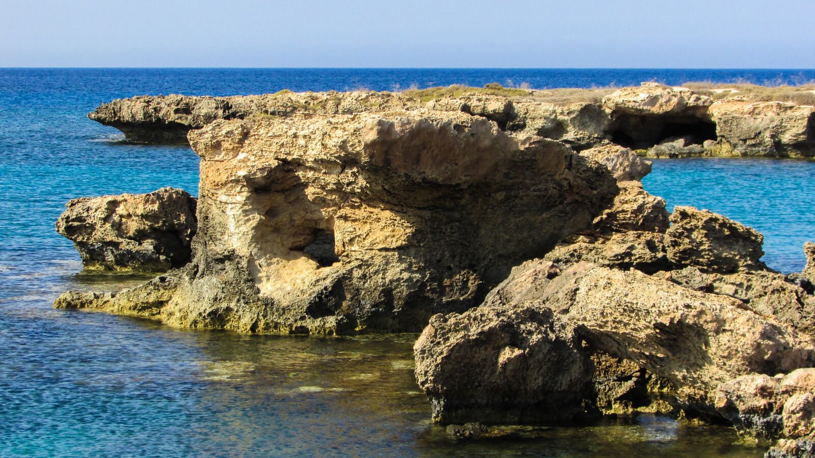 Canon PowerShot SX400 IS sample photo. Cyprus, protaras, rock formations photography