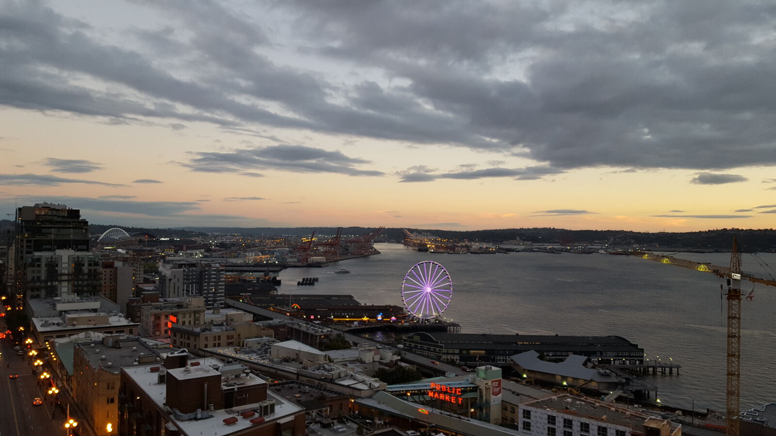 Samsung Galaxy S6 sample photo. City, ferris, wheel, seattle photography