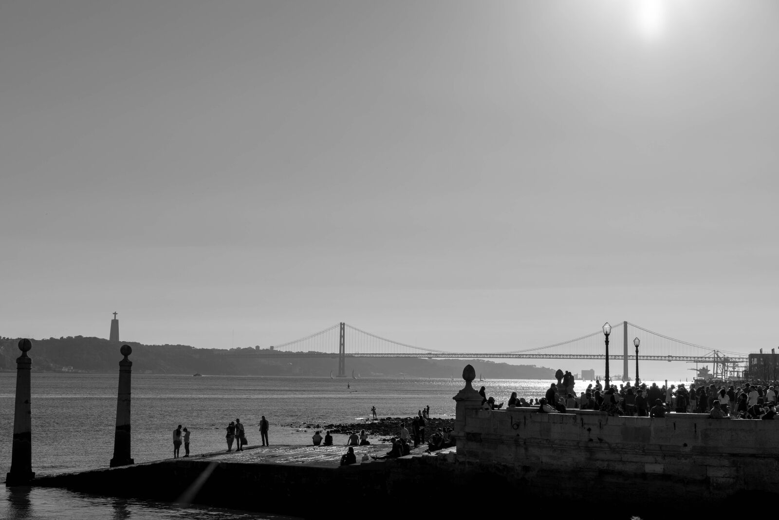 Sony a7 III + Sony Sonnar T* FE 55mm F1.8 ZA sample photo. Lisbon, bridge, sunset photography