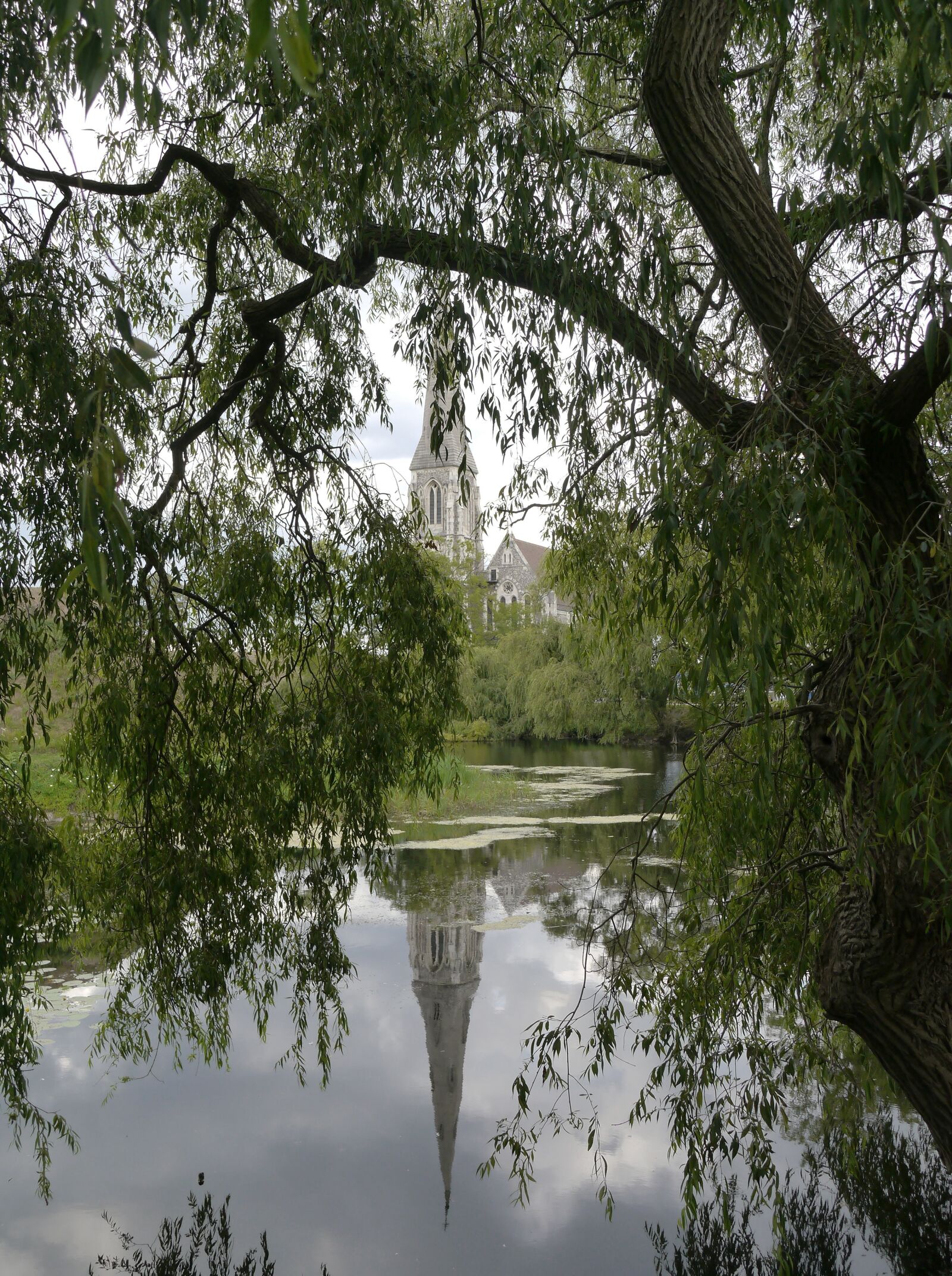 Panasonic Lumix DMC-GX1 sample photo. Reflection, lake, church photography