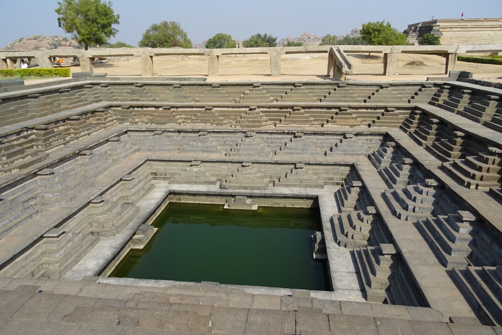Sony DSC-HX60V sample photo. Stepped tank, hampi, unesco photography