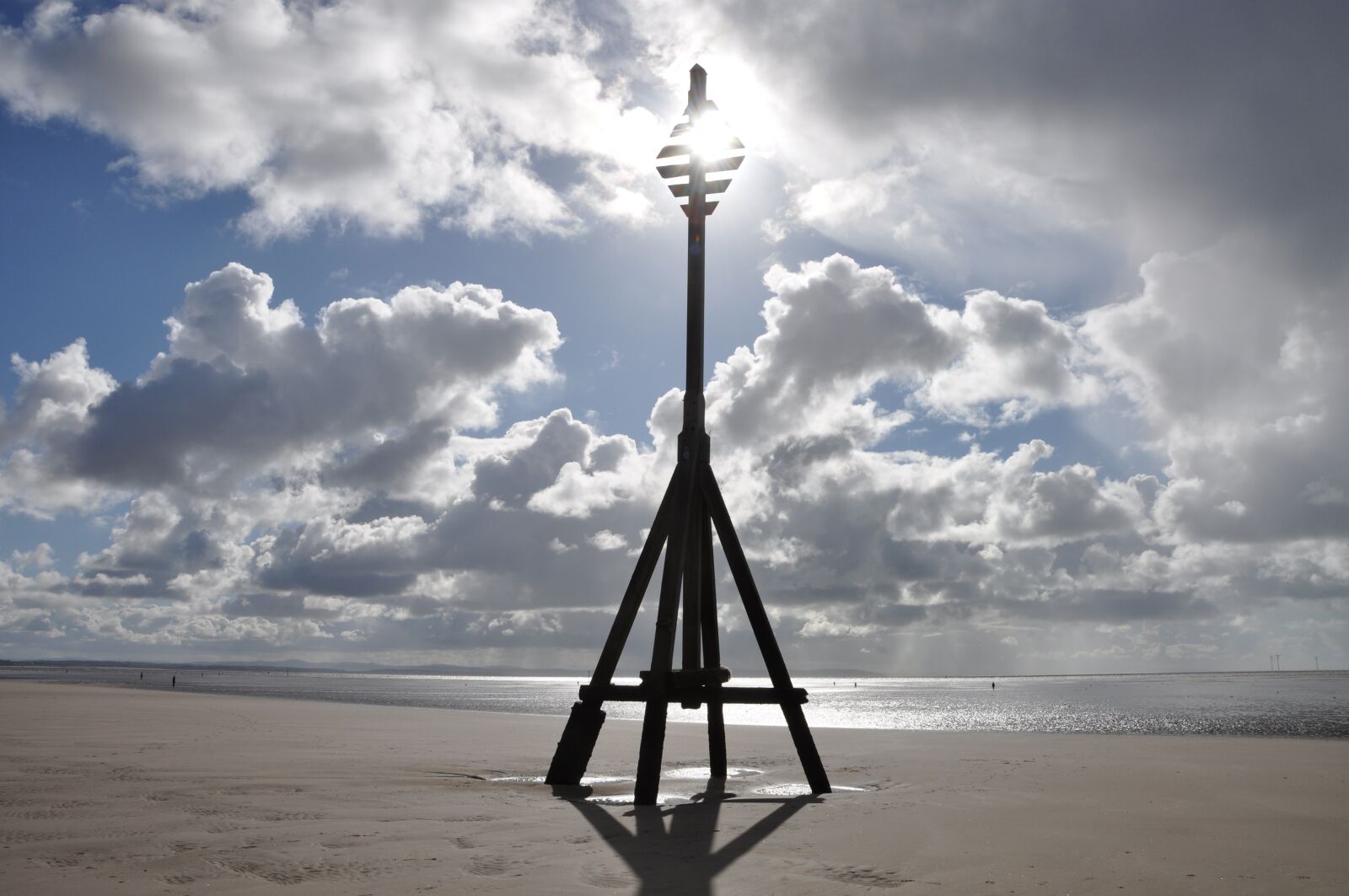 Nikon D5000 sample photo. Crosby, beach, clouds photography
