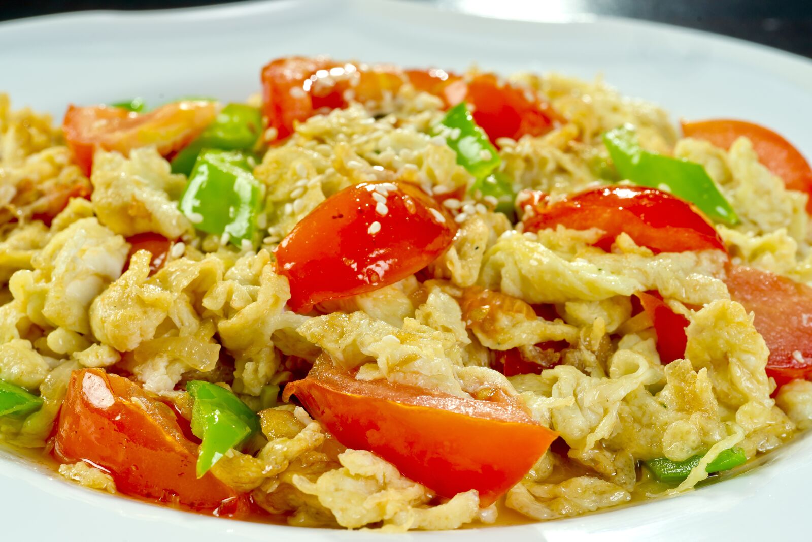 Sony Alpha DSLR-A850 sample photo. Eggs, tomatoes, fry photography