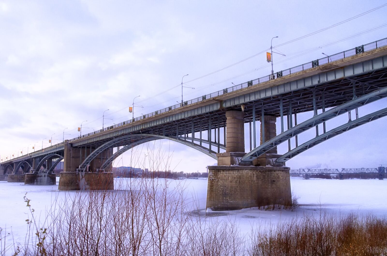 Pentax K-500 sample photo. Bridge, ice, russia photography