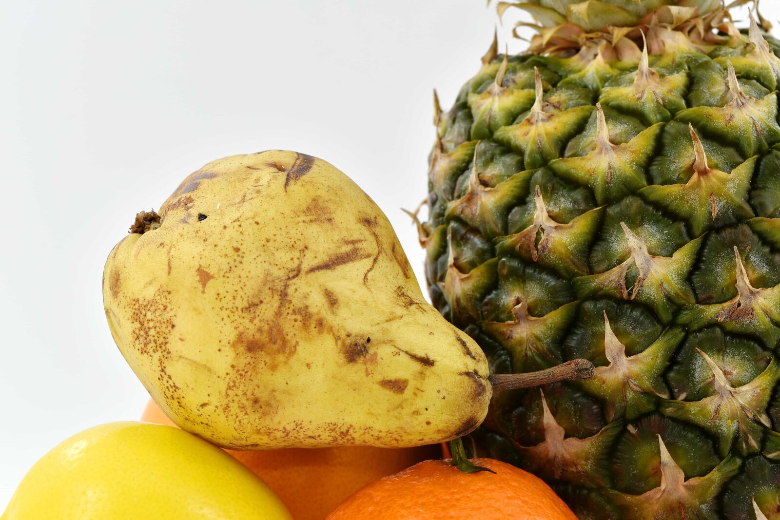 Nikon D5500 sample photo. Pear, pineapple, fresh, produce photography