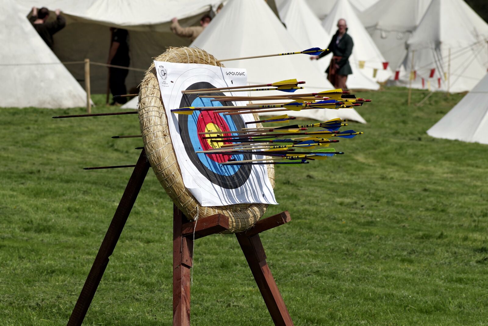 Pentax K-S2 sample photo. Shield, shots, archery photography