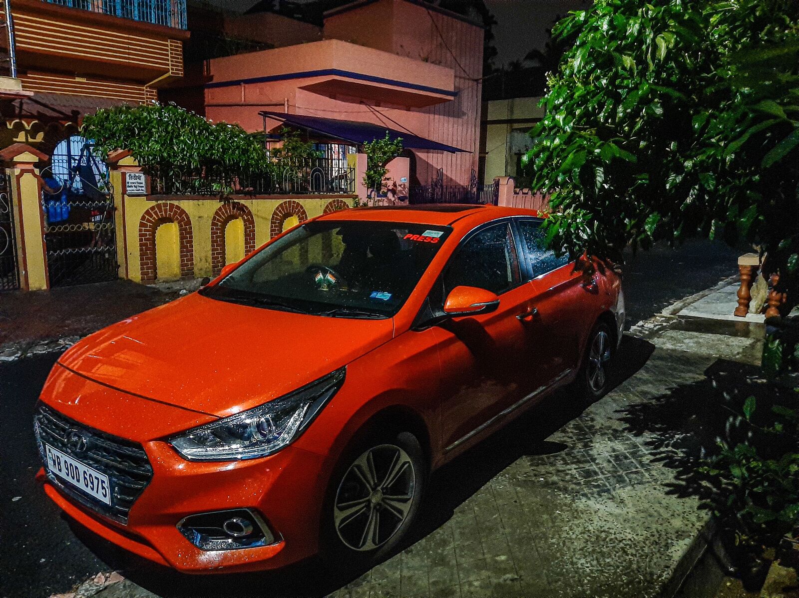 Samsung Galaxy A50 sample photo. Car, verna, hundai photography