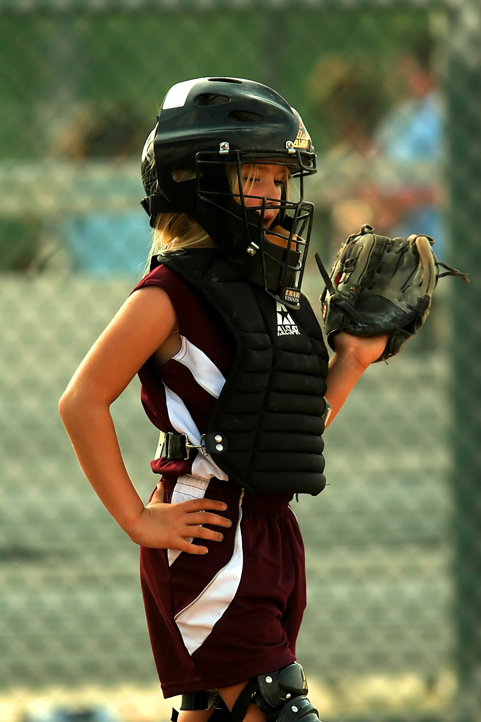 Canon EOS 20D sample photo. Softball, player, catcher photography