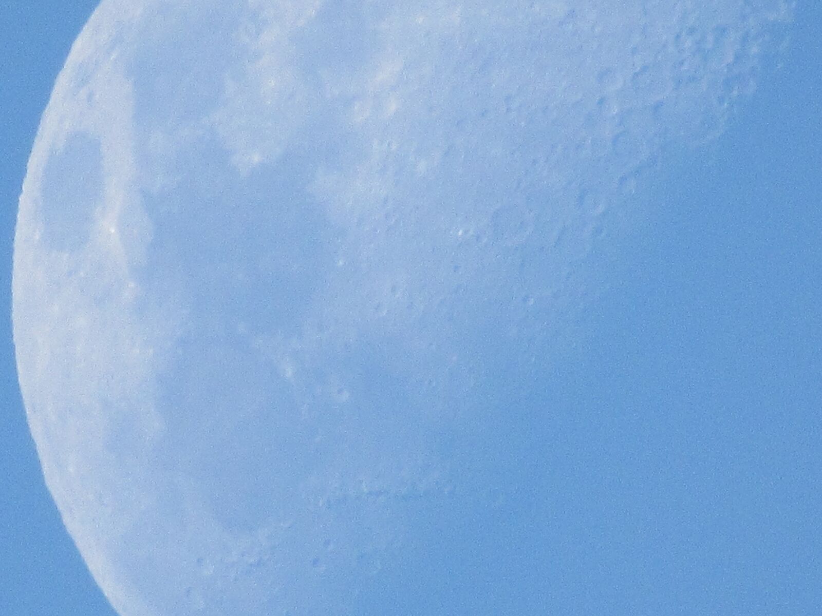 Canon PowerShot SX530 HS sample photo. Sky, blue sky, moon photography