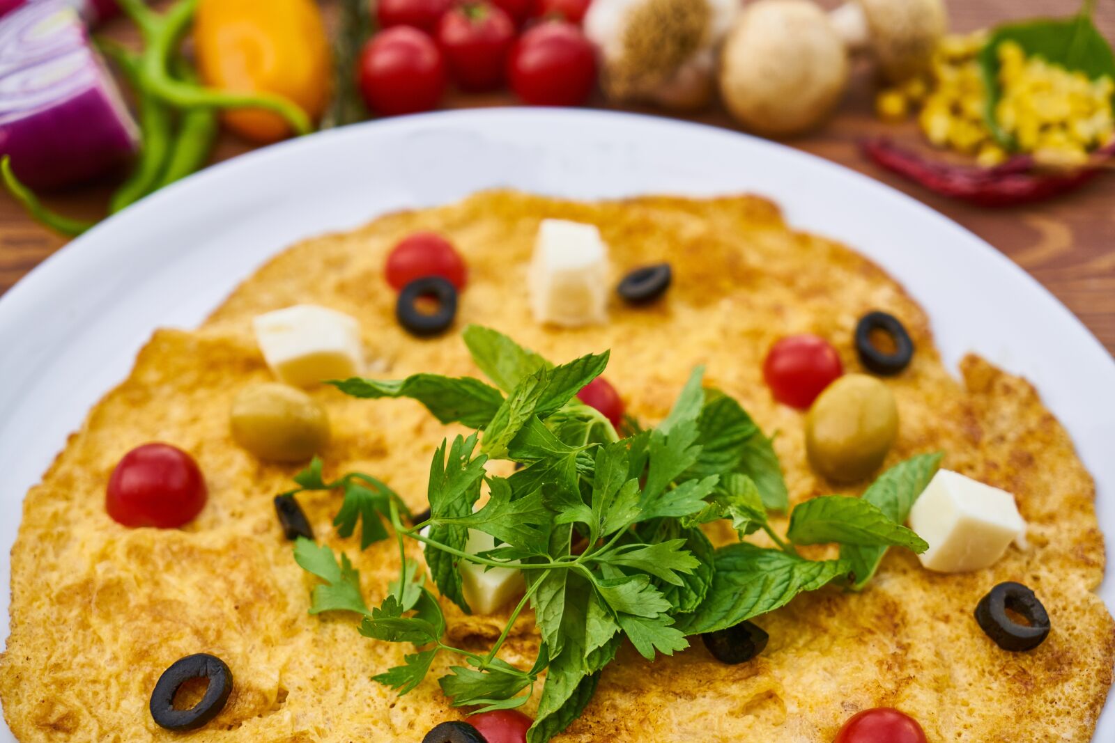 Sony a7R II sample photo. Omelet, egg, breakfast photography