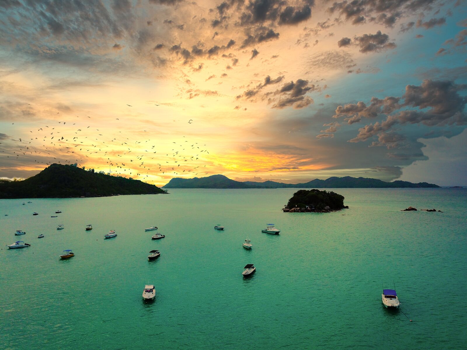 DJI FC220 sample photo. Seychelles, sea, ocean photography