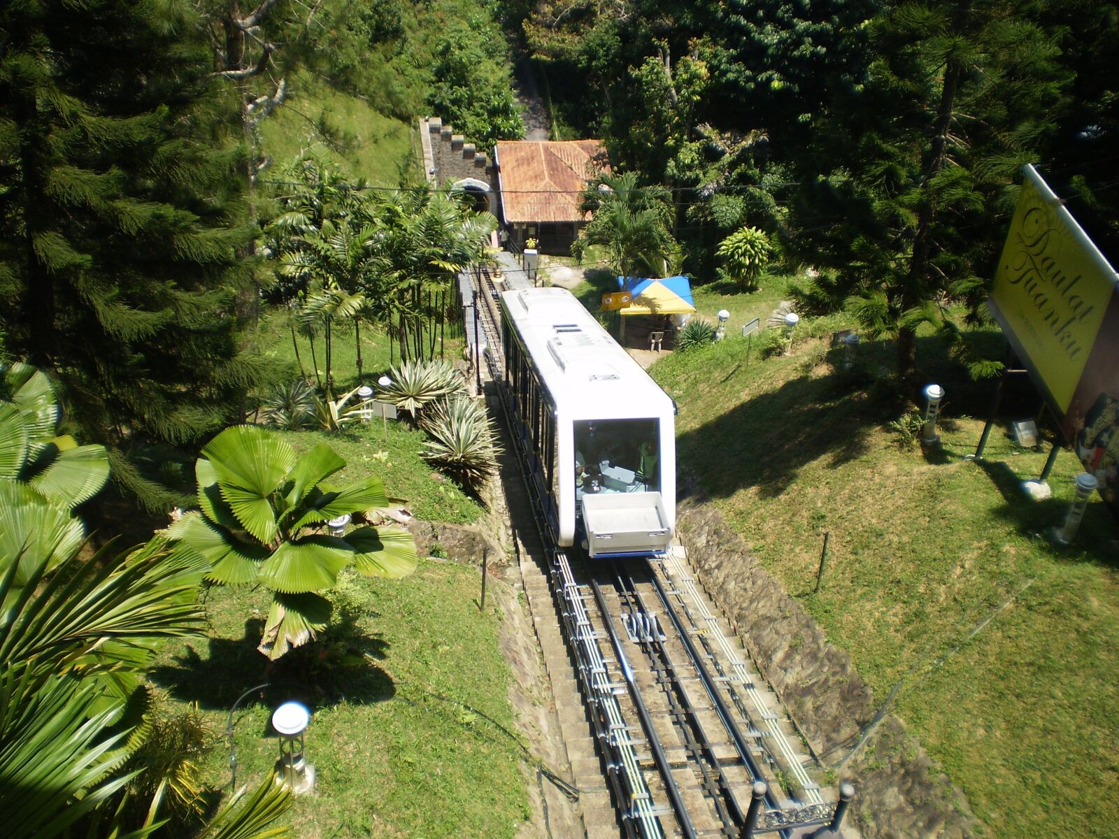 Olympus FE20,X15,C25 sample photo. Train, hill, nature photography