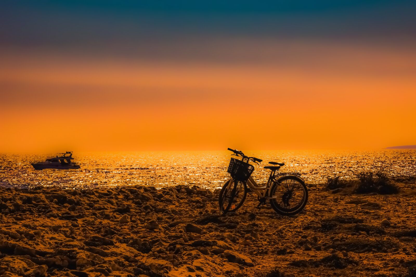 Nikon D3300 sample photo. Sunset, bikes, boat photography