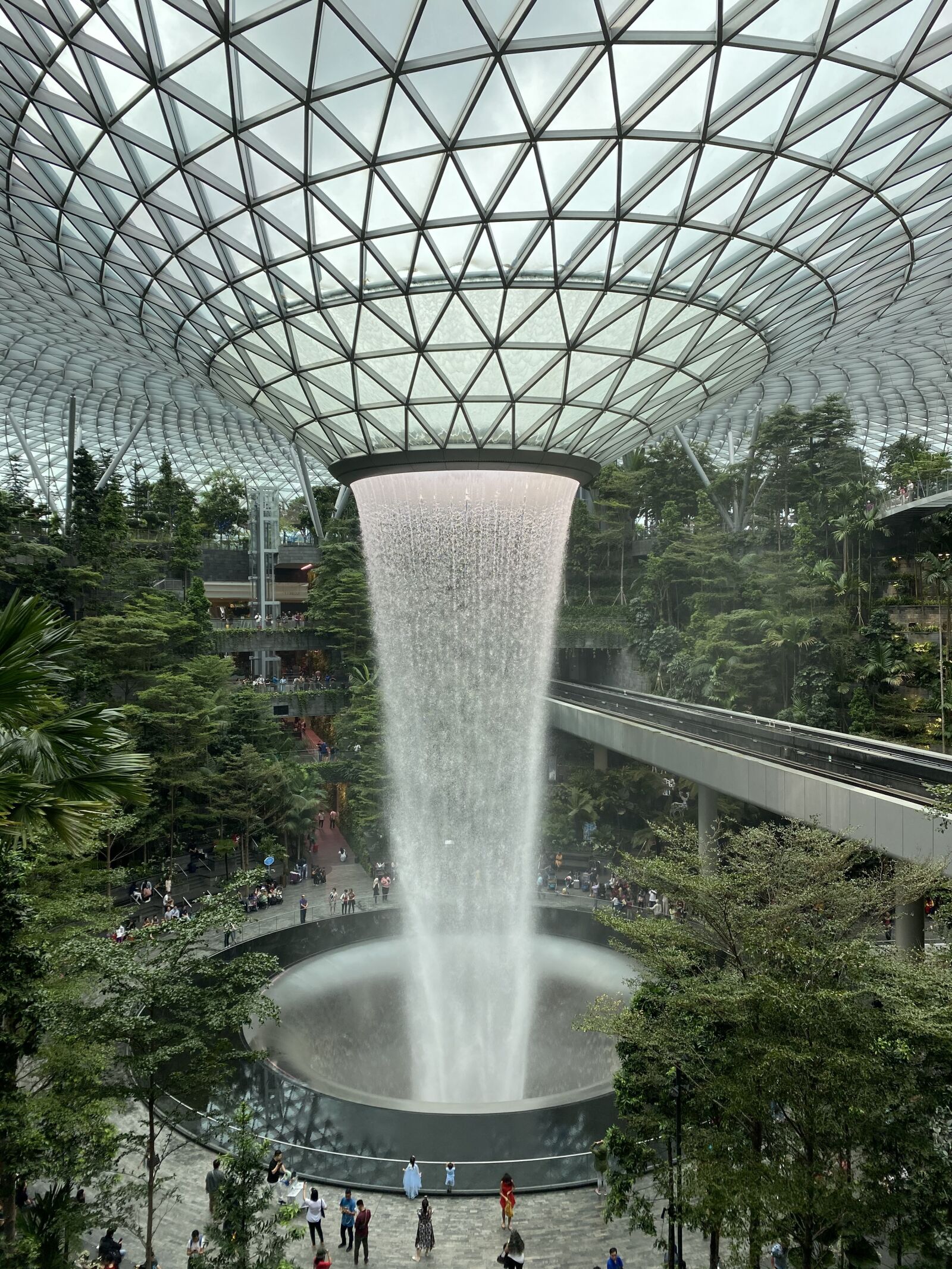 Apple iPhone 11 Pro Max sample photo. Airport, singapore, fountain photography