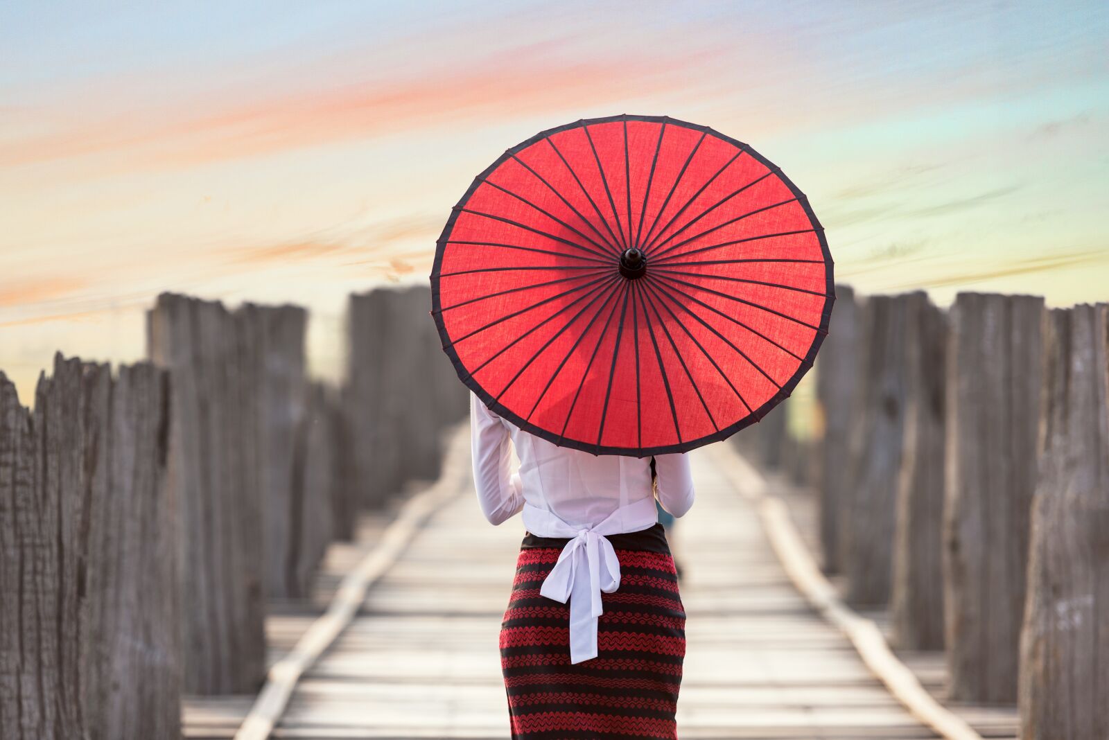Nikon D810 sample photo. Umbrella, asia, myanmar photography