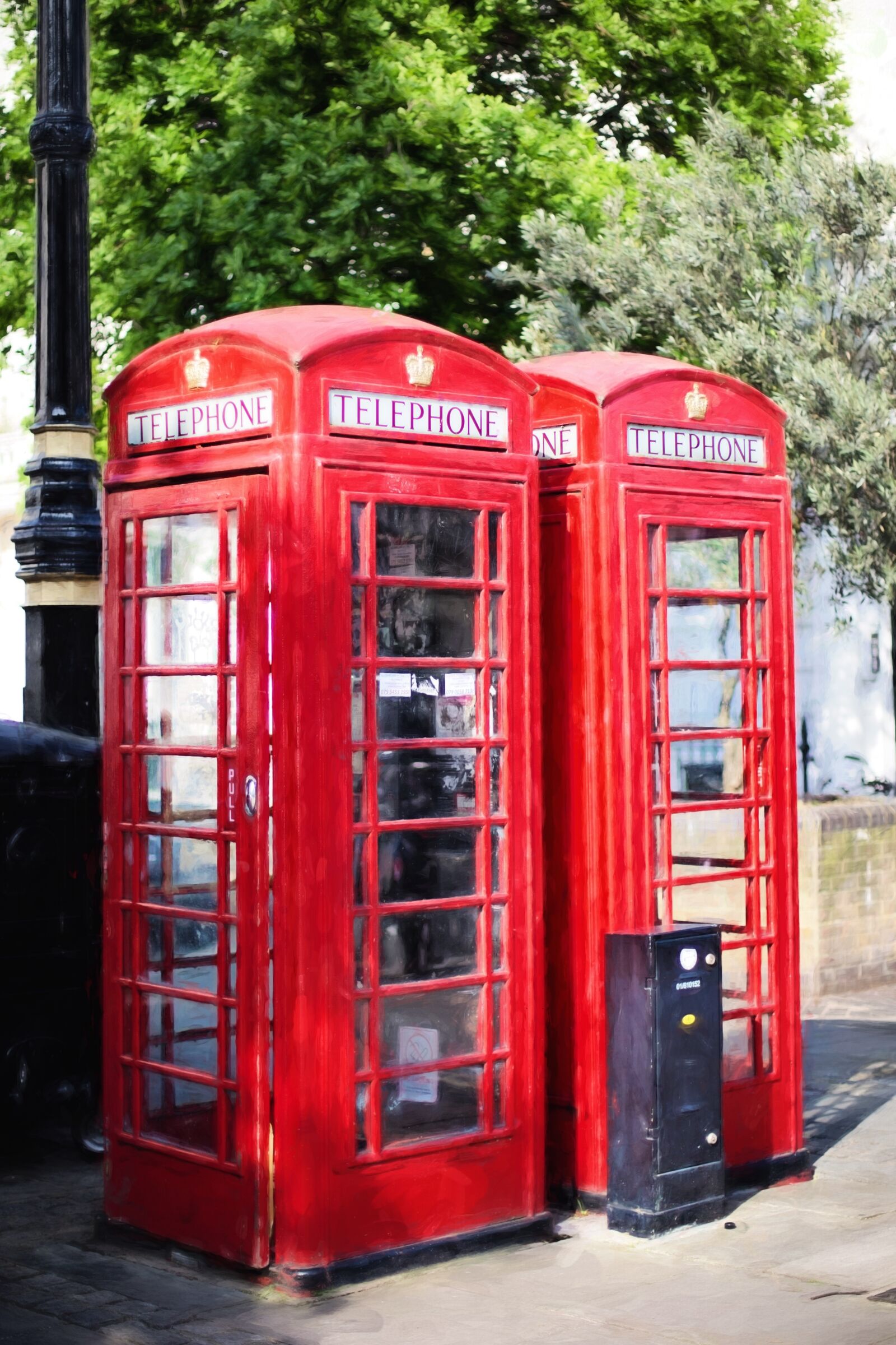 Canon EF 50mm F1.4 USM sample photo. Phone booths, red, england photography