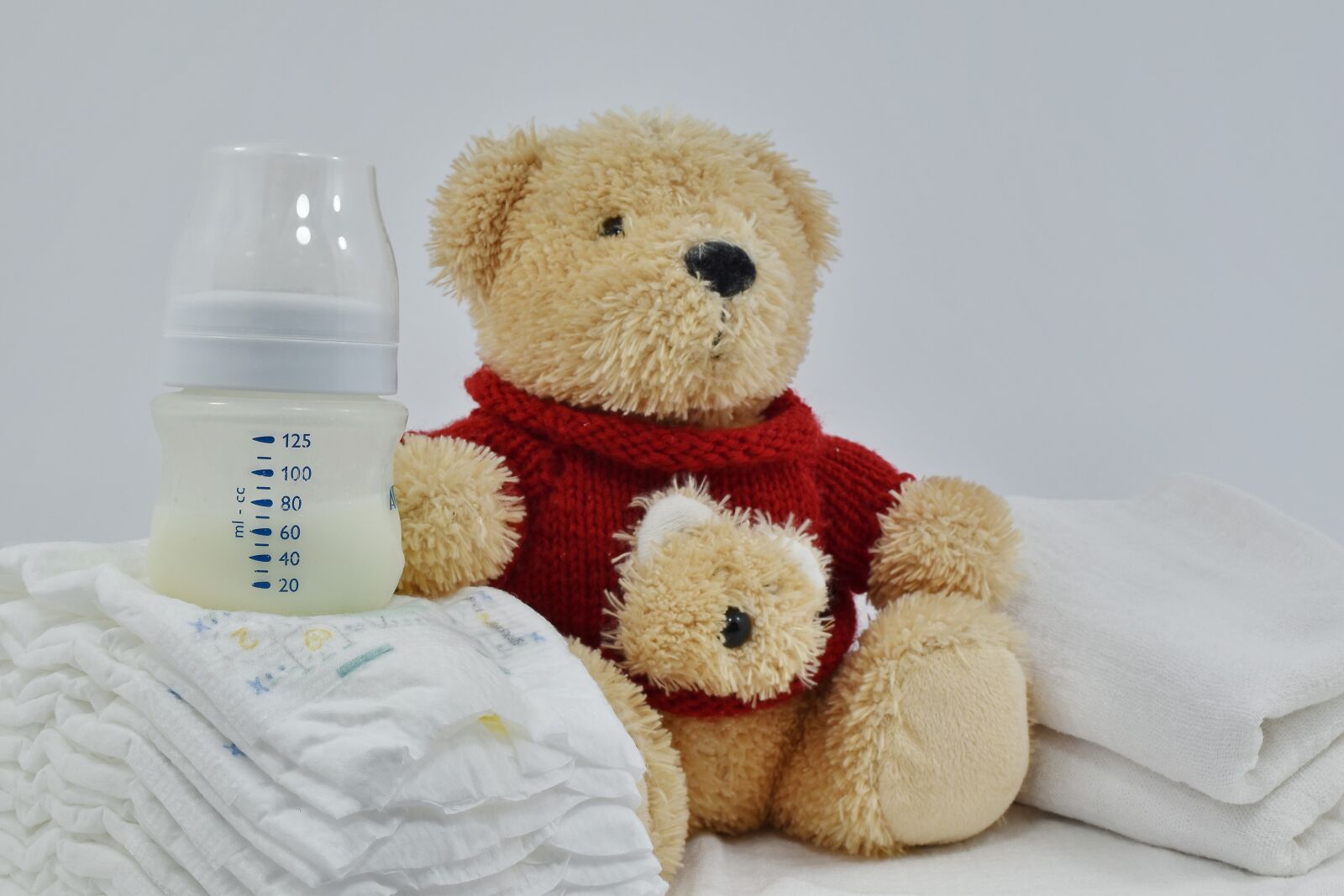 Nikon D5500 sample photo. Baby, diaper, milk, newborn photography