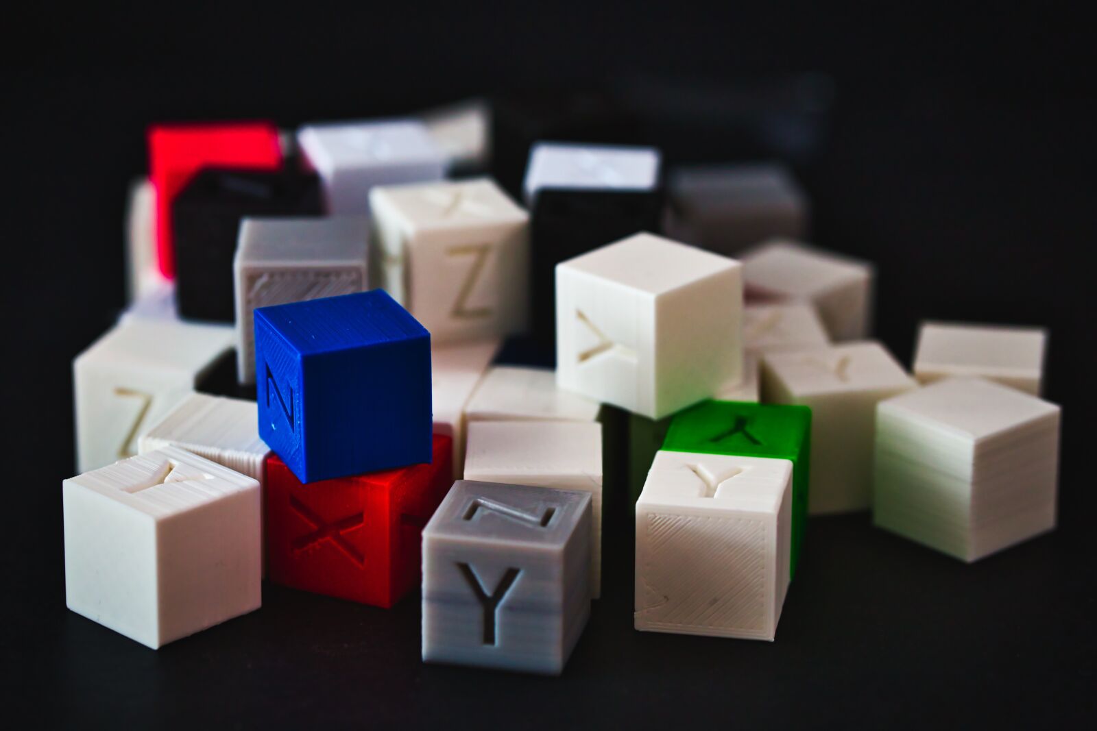 Canon EOS 6D sample photo. Calibration cube, 3d printer photography