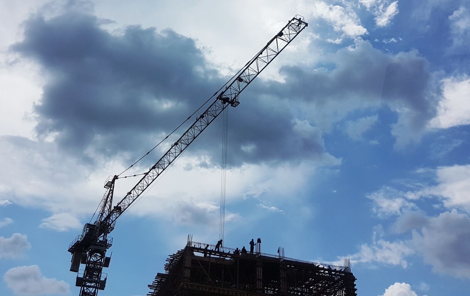 Samsung Galaxy S7 Edge sample photo. Blue, sky, crane, sky photography