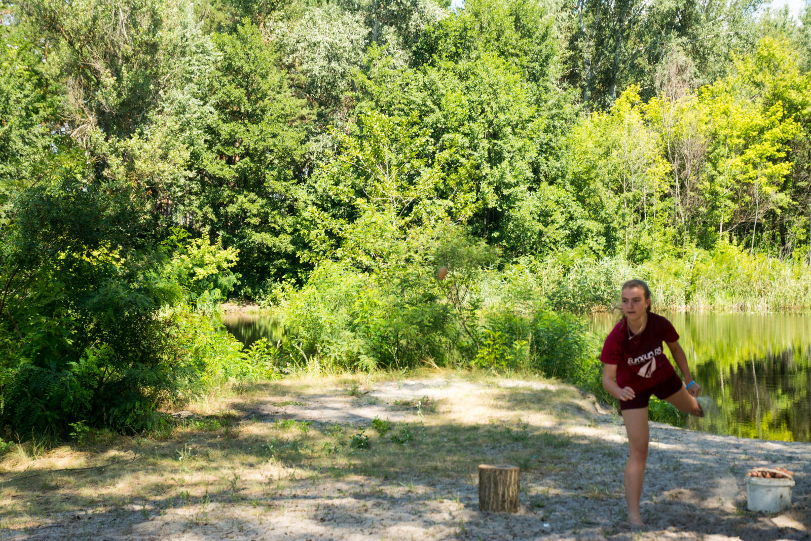 Nikon D7100 sample photo. Camp, dip, forest, pine photography