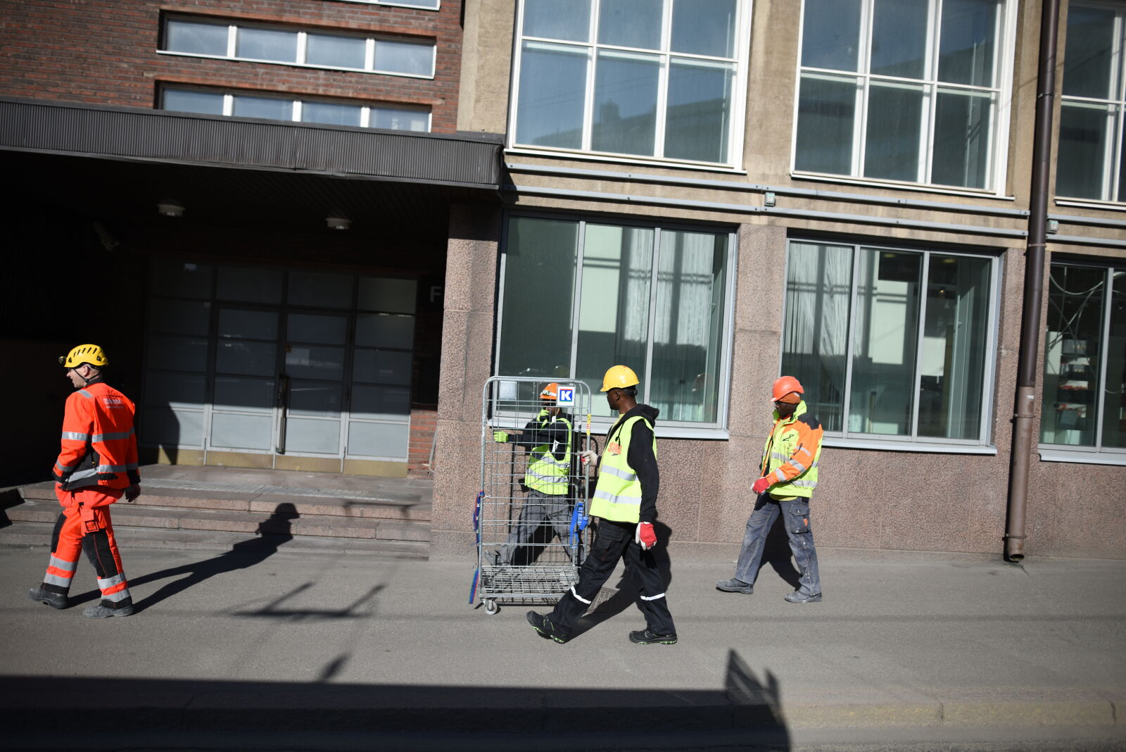 Nikon D810 sample photo. Workers walking photography